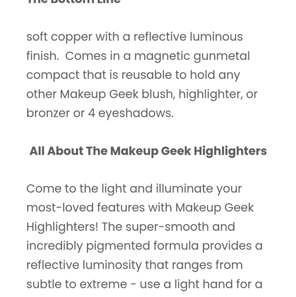Makeup Geek "Sunlight" Highlighter - Picture 7 of 7